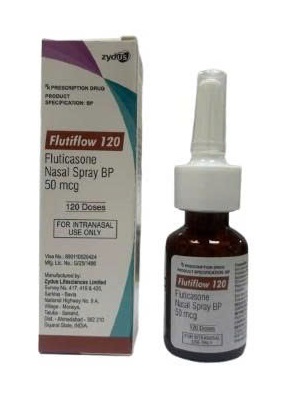 FLUTIFLOW 120 fluticason 50mcg cadila (c/120liều xịt)
